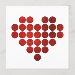ROTE HERZEN IMITATE GOLD FOIL DOTS VALENTINE'S DAY FEIERTAGSKARTE