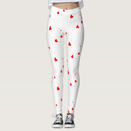 Rote Herzen Leggings