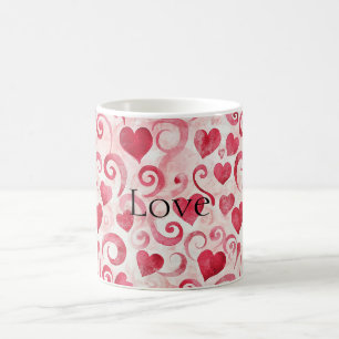 Rote Herzen Liebe Kaffeetasse
