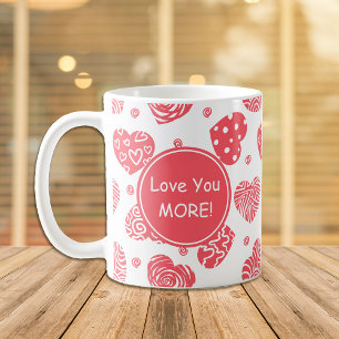 Rote Herzen Liebe Mehr Valentine Kaffee Tasse