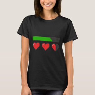 Rote Herzen Loading wie ein Video-Spiel Valentines T-Shirt