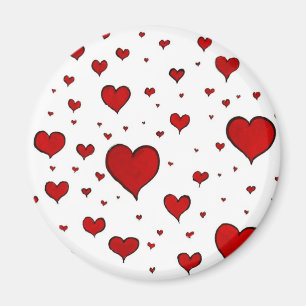 Rote Herzen Magnet