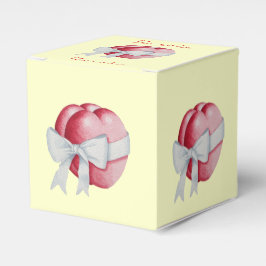 rote Herzen mit weißen Bögen für Hochzeiten gebund Geschenkschachtel