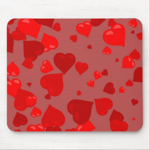 Rote Herzen Mousepad