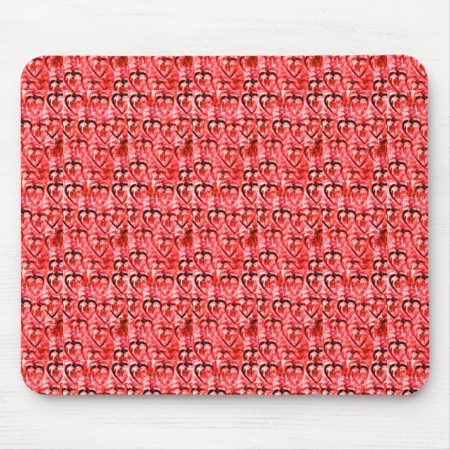 Rote Herzen Mousepad (Vorne)
