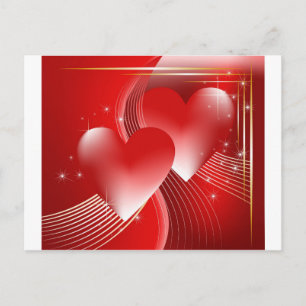 Rote Herzen Postkarte