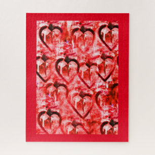 Rote Herzen Puzzle