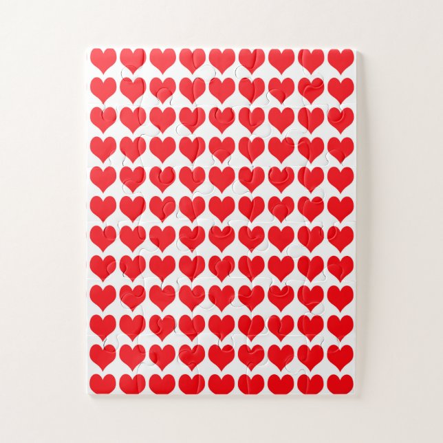 Rote Herzen Puzzle (Vertikal)