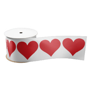 Rote Herzen Satinband