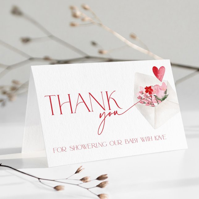 Rote Herzen Valentinstag Baby Shower Danke (Von Creator hochgeladen)