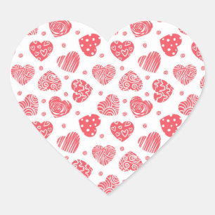 Rote Herzen Valentinstag Hochzeit Herz-Aufkleber