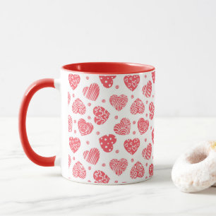 Rote Herzen Valentinstag Liebe Tasse