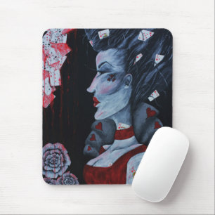 Rote Herzenskönigin Alice Wunderland Fantasy-Kunst Mousepad