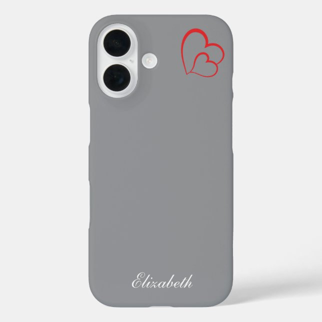 rote Herzform farbenfroher Hintergrund personalisi Case-Mate iPhone Hülle (Rückseite)
