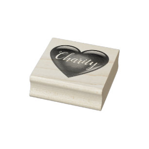 Rote Herzform / Frieden / Liebe / Wohltätigkeit / Gummistempel