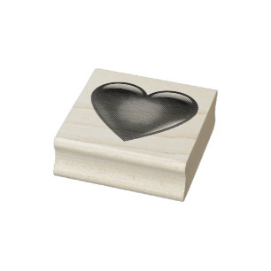 Rote Herzform für Frieden/Liebe/Wohltätigkeit/Hoff Gummistempel