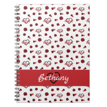 Rote Herzklopfe, Pom Poms, Megaphone Muster