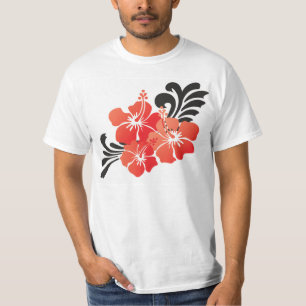 Rote Hibiskus-Blume Hawaiis T-Shirt