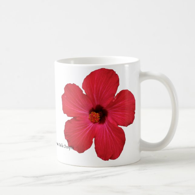 Rote Hibiskus-Kaffee-Tasse Tasse (Rechts)