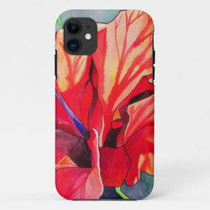 Rote Hibiskus-Tropenblumen-Wasserfarbenkunst Case-Mate iPhone Hülle