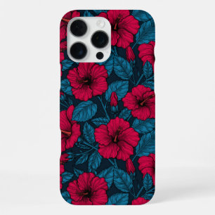 Rote Hibiskusblüten iPhone 16 Pro Max Hülle