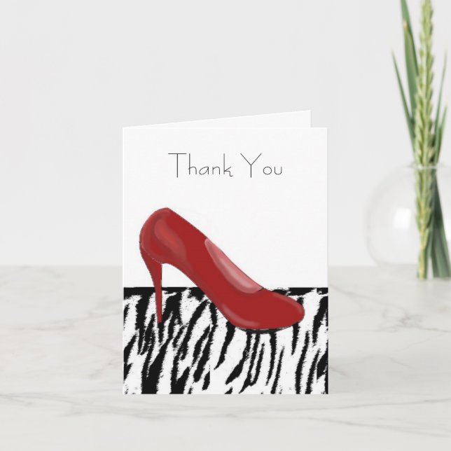Rote High Heel Danke (Vorderseite)
