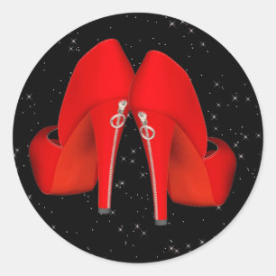 Rote High Heel Schuh Aufkleber