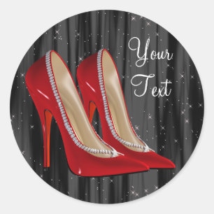 Rote High Heel Schuh Aufkleber