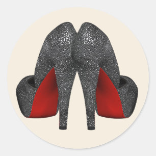 Rote High Heel Schuh Aufkleber