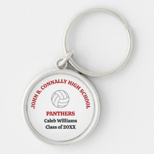 Rote High School Volleyballspielerin Personalisier Schlüsselanhänger