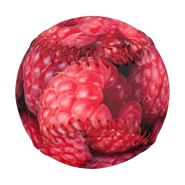 Rote Himbeeren, frisch Baseball (Vorderseite)