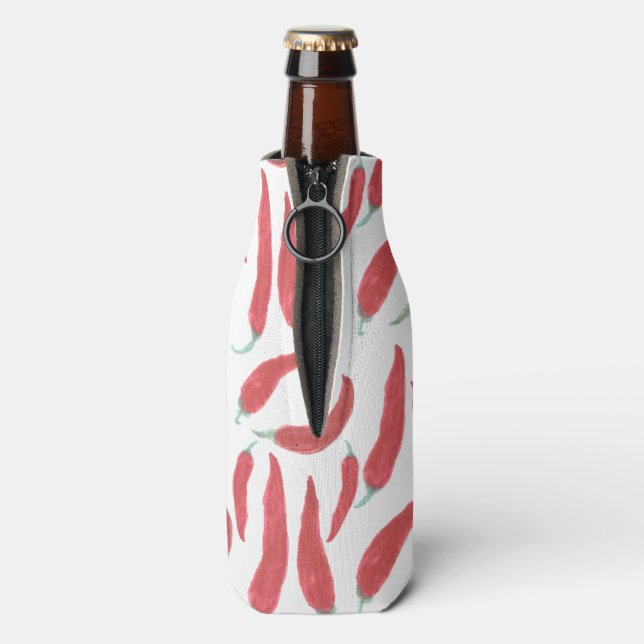 Rote Hitzefrost Flaschenkühler (Flasche Rückseite)