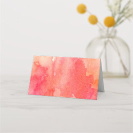 Rote Hochzeit. Sitzkarte. Aquarellherbst Platzkarte