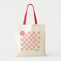 Rote Honeycomb Tote Bag | Bienendesign Inspiriert