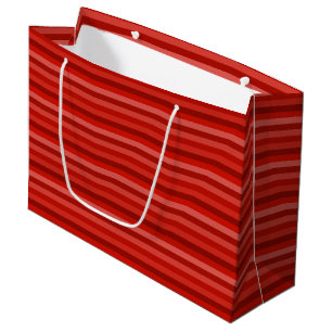 Rote horizontale Streifen Große Geschenktasche Geschenktüte