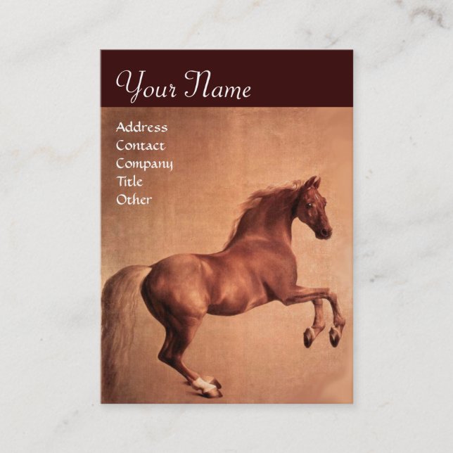 ROTE HORSE Monogramm Visitenkarte (Vorderseite)