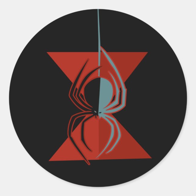 Rote Hourglass-Spione Runder Aufkleber (Vorderseite)