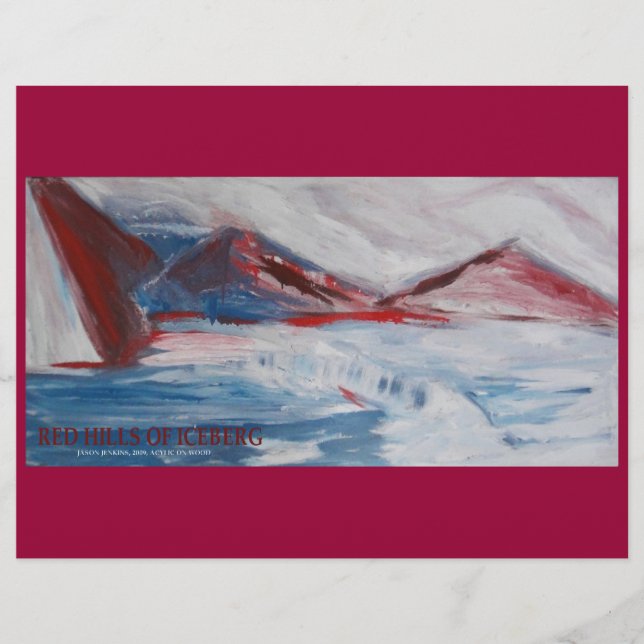 ROTE HÜLLEN DES ICEBERG SCRAPBOOK PAPIERS (Vorderseite)