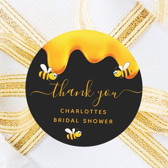 Rote Hummeln Süßhonigbienen Brautparty Runder Aufkleber (Von Creator hochgeladen)