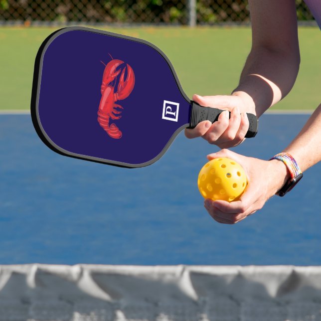 Rote Hummer Monogram Navy Pickleball Schläger (InSitu)