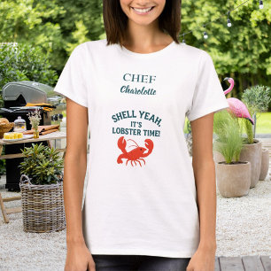 Rote Hummerkrabbe Party Koch Koch Zitat T-Shirt