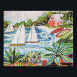 Rote Hütte an der Bucht II Puzzle<br><div class="desc">Rote Hütte von Karen Fields</div>