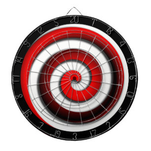 Rote Hypnotische Spirale Dartscheibe