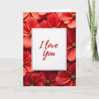 Rote Ich liebe dich Blumenkarte
