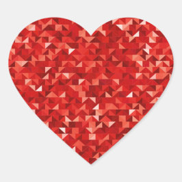 Rote Imitate Aufkleber für das Herz