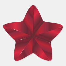 Rote Imitate Foil Star Sticker