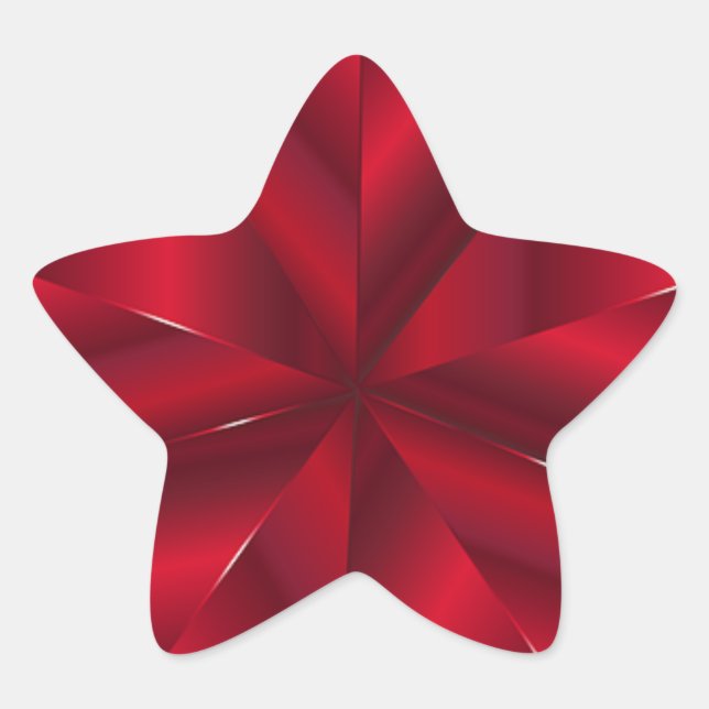 Rote Imitate Foil Star Sticker (Vorderseite)