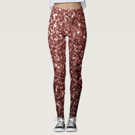 Rote Imitate Glitzer Glitzern Leggings