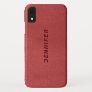 Rote Imitate Leather Textur Case-Mate iPhone Hülle