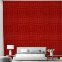 Rote Imitate Spitzen-Muster-Tapete